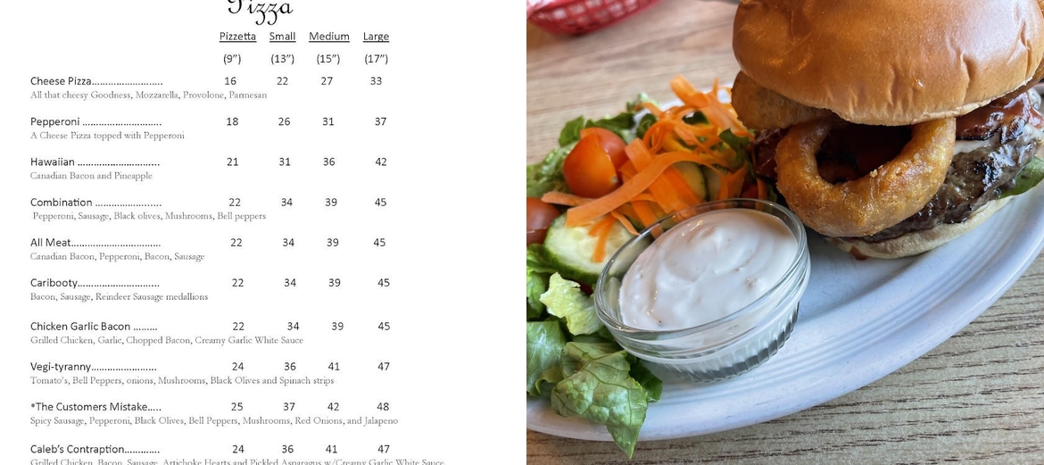 Bailey's of Bristol Bay Menu